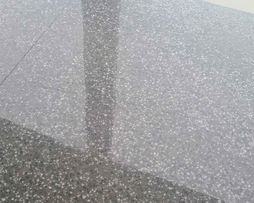 Modern polished concrete floor finish