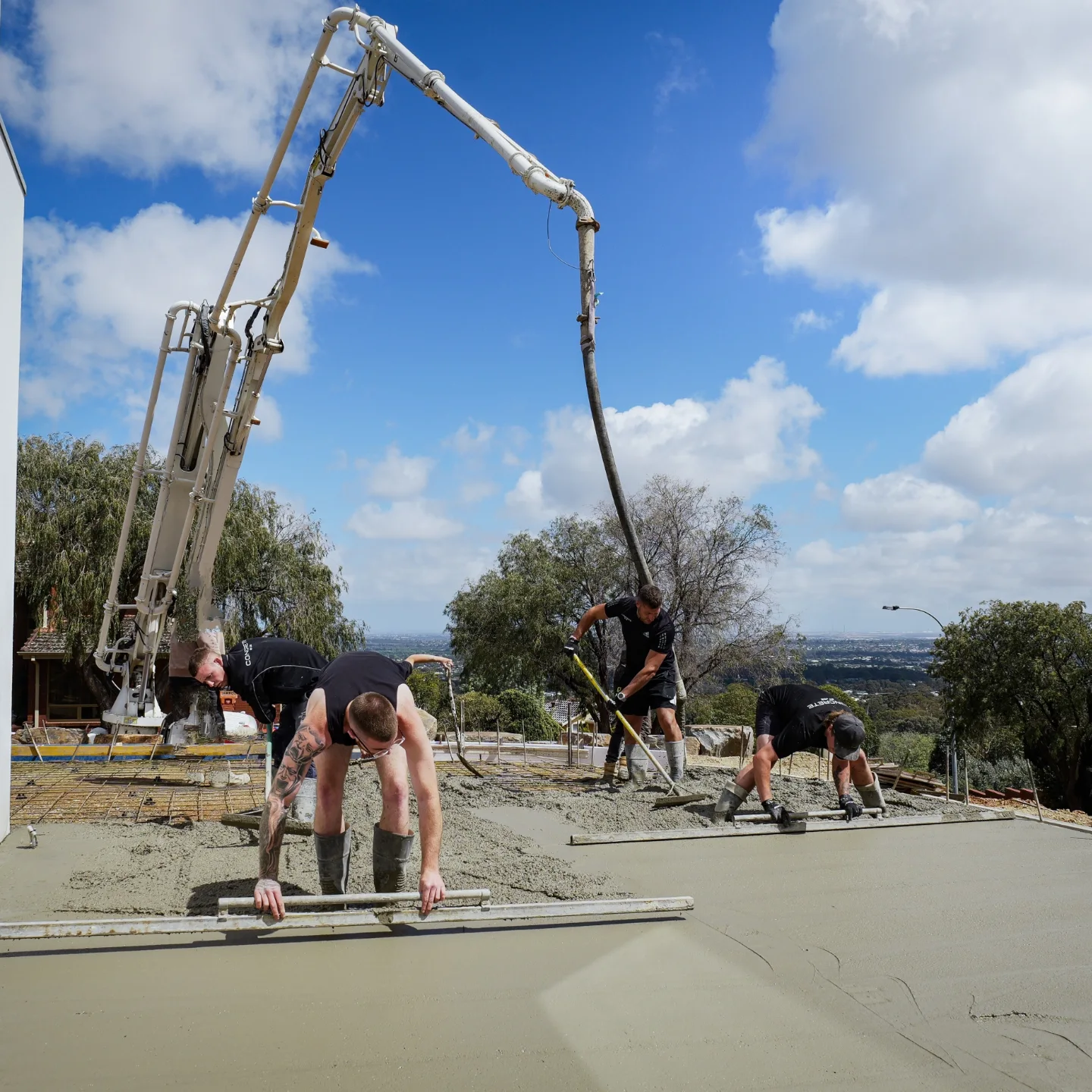 Residential concreting work on the Gold Coast