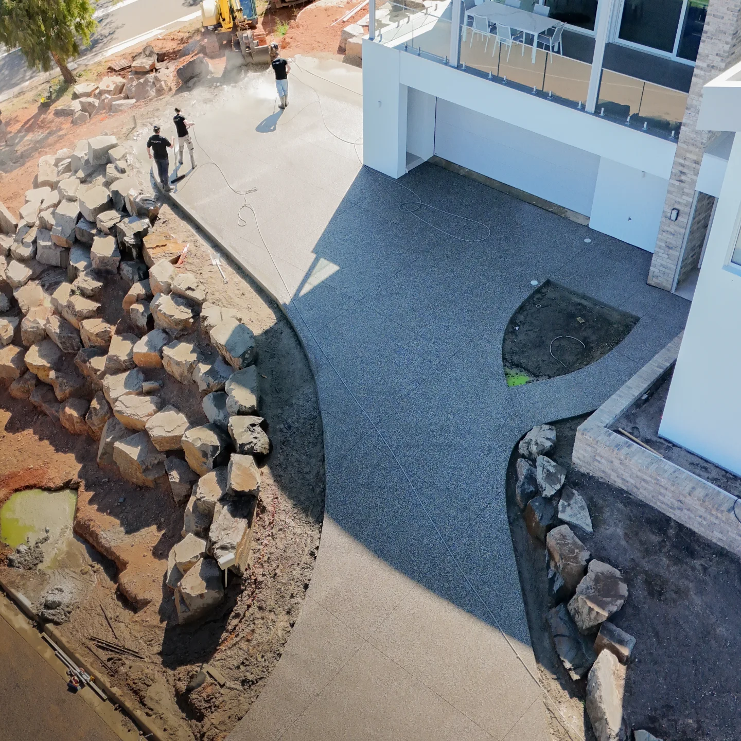Exposed aggregate driveway Brisbane