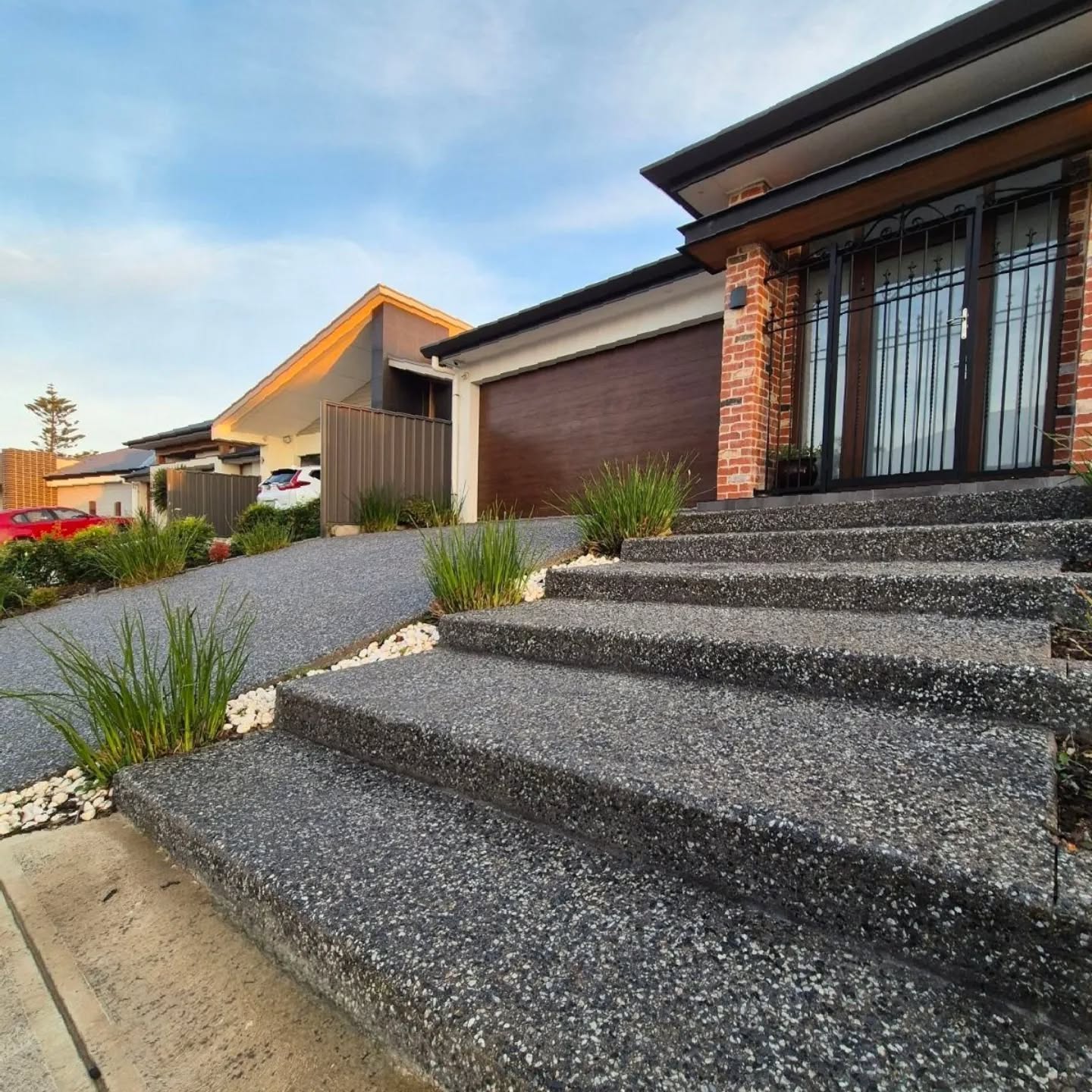 Exposed aggregate driveway Brisbane