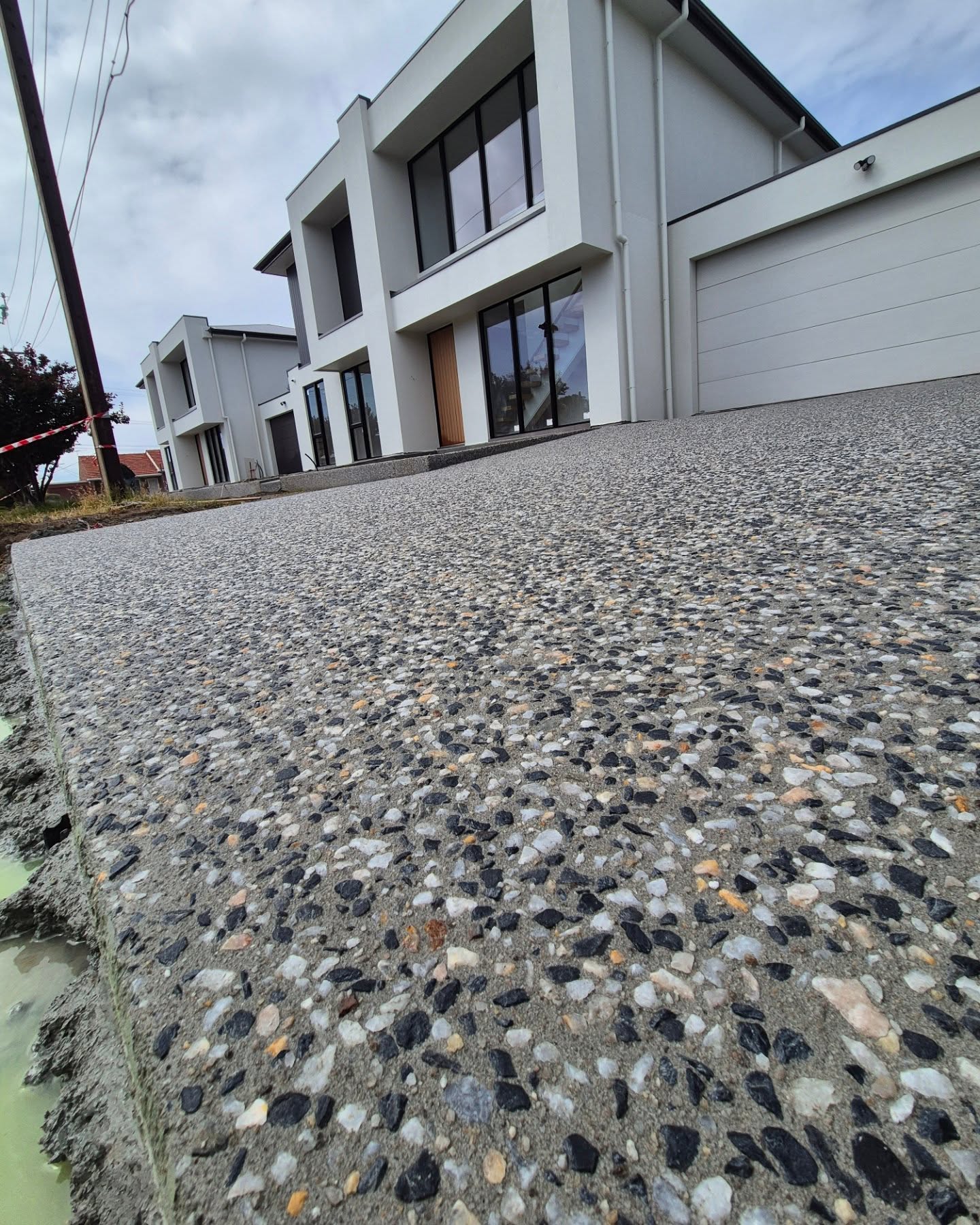 Exposed aggregate driveway on the Gold Coast