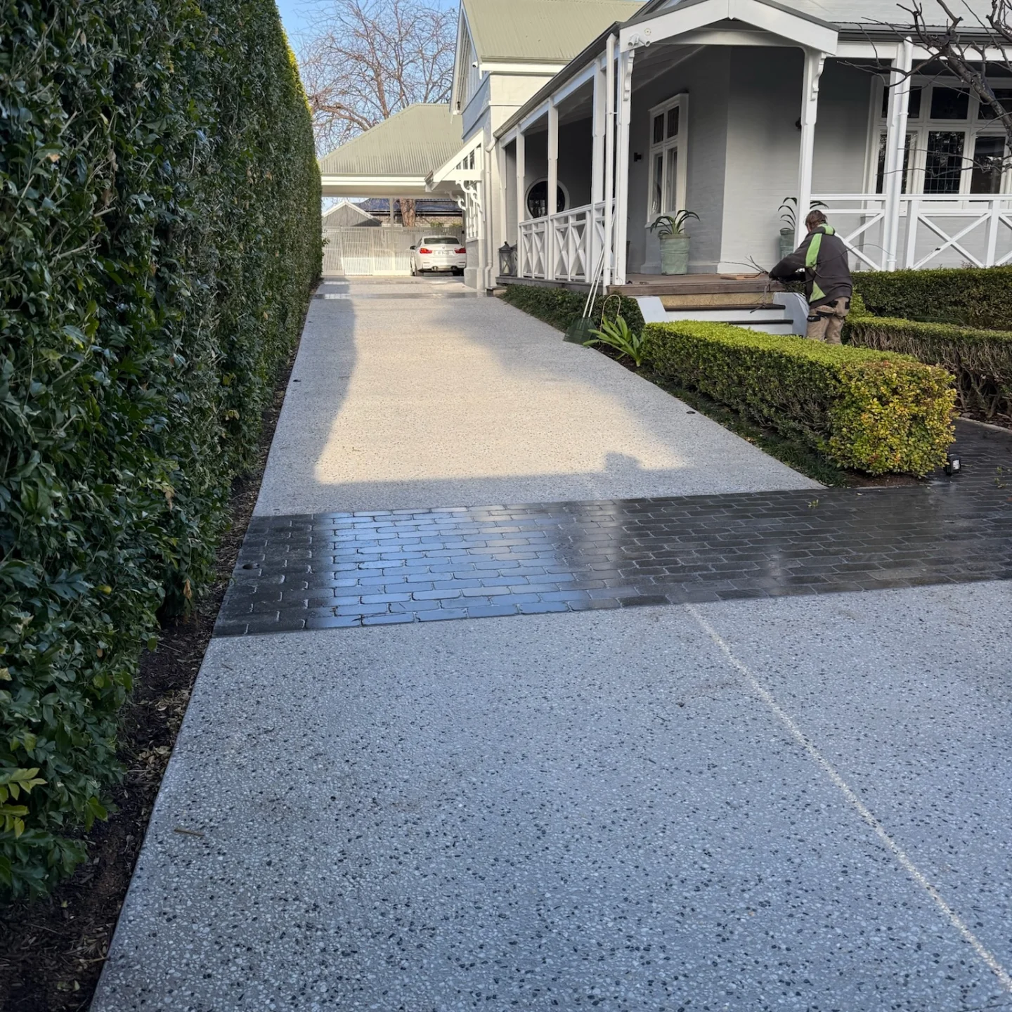 Exposed aggregate driveway Brisbane