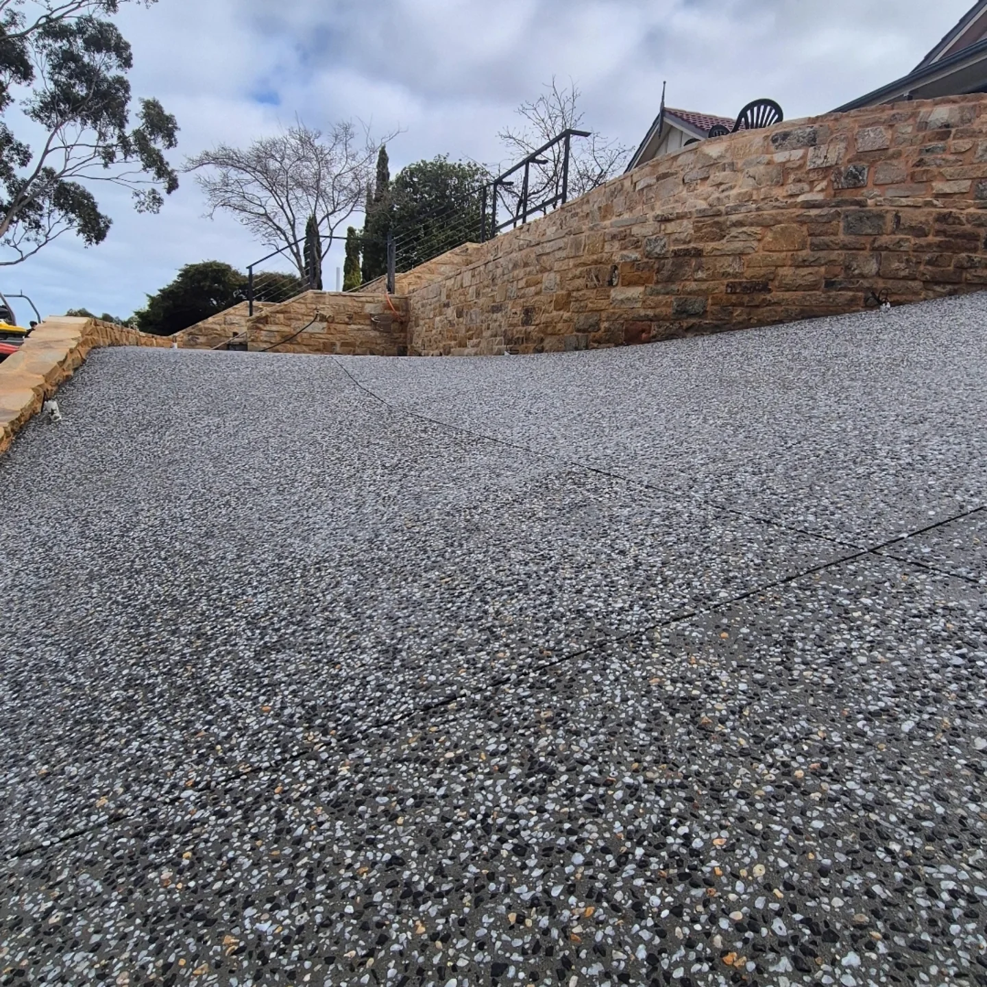 Exposed aggregate driveway Brisbane
